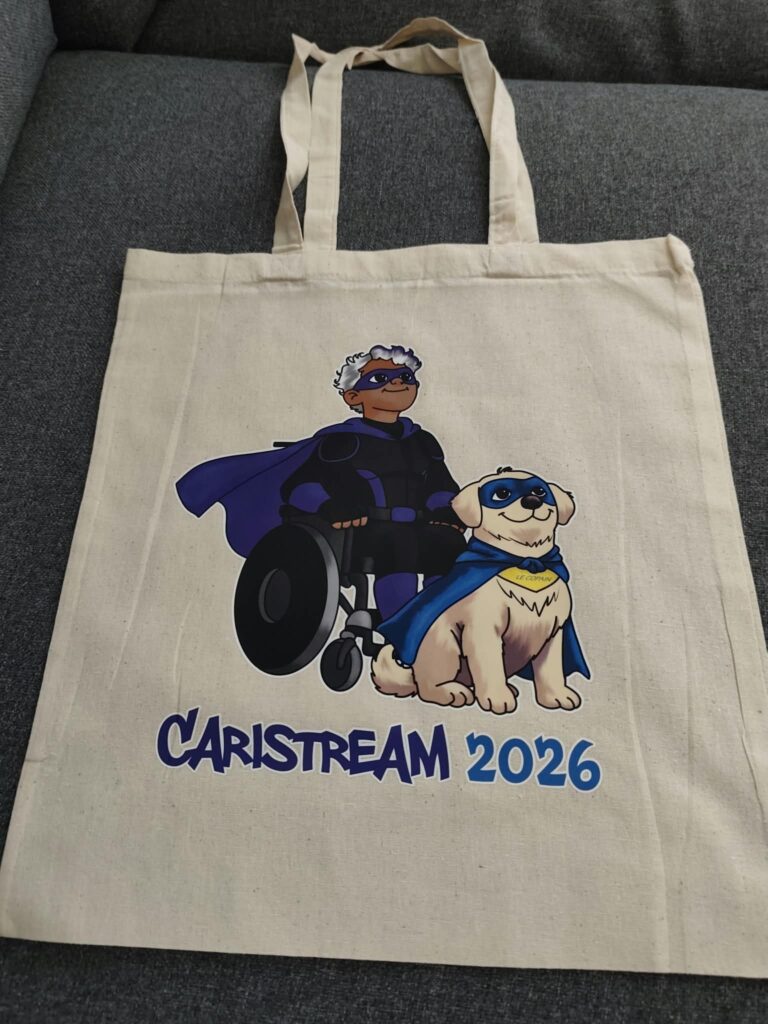 Tote bag naturel personnalisé avec une illustration Caristream 2026